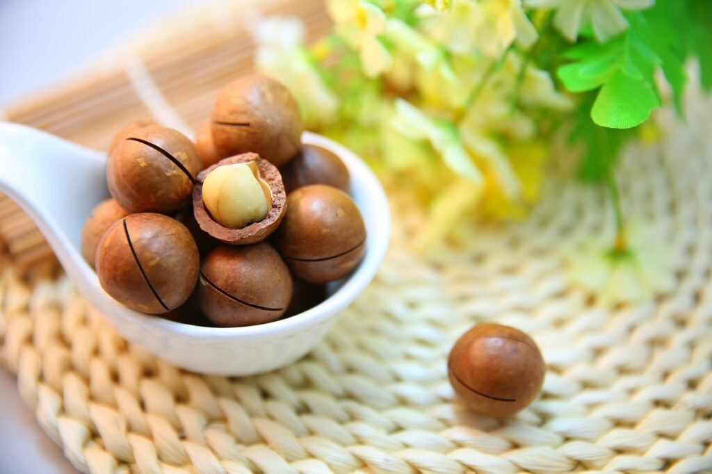 macadamia nuts, nuts, food