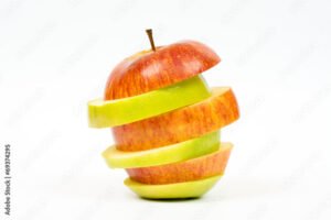 Apple cut into slices