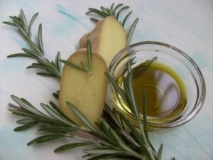 ginger, rosemary, avocado oil